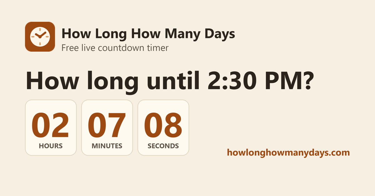 How Long Until 10:35 PM? | Live Countdown Timer